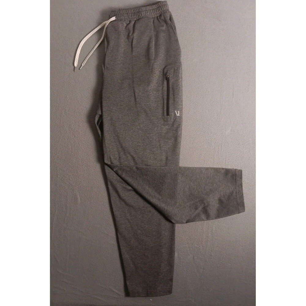 Vuori Pants Mens XXL Gray Sunday Performance Joggers Elastic Waist Zip Pockets